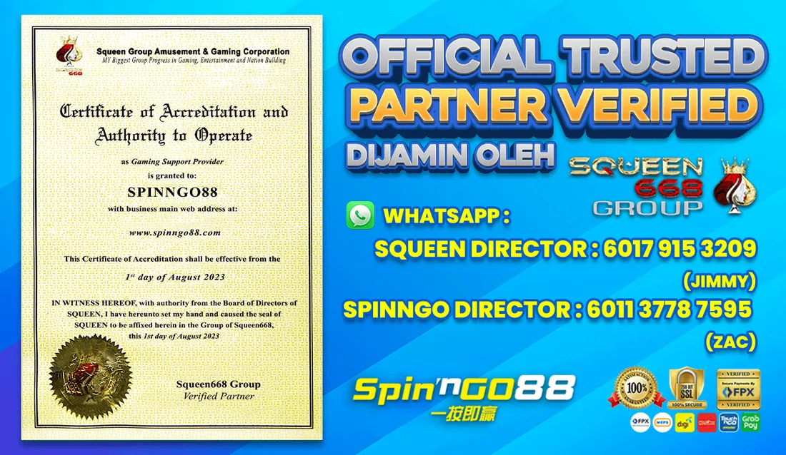 SPIN'NGO88 official trusted-partner accreditation